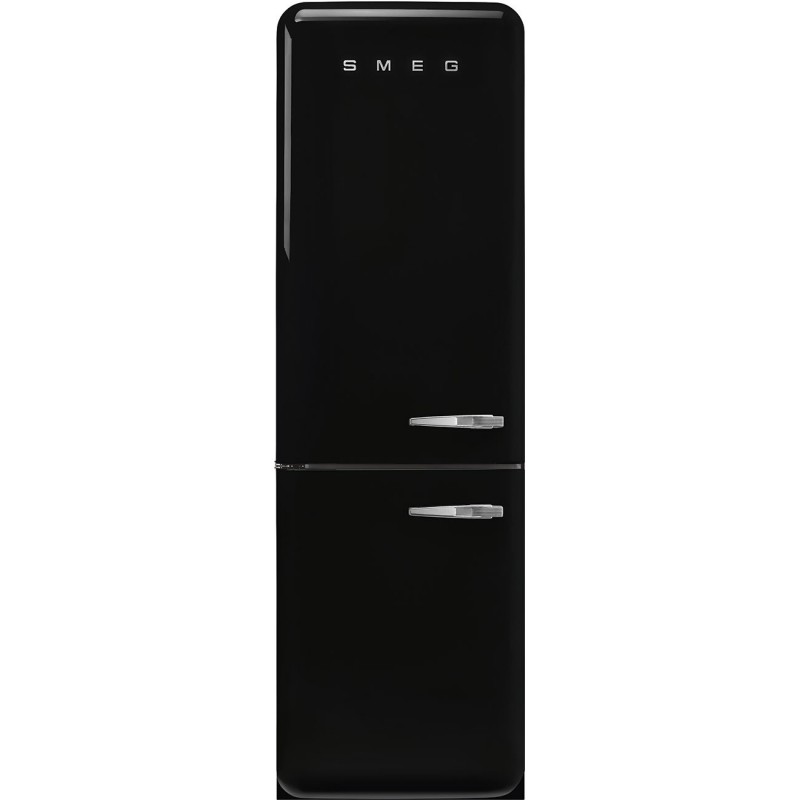Smeg 60cm 50s Style Left Hand Hinge Fridge over Freezer Blue FAB32LBL5