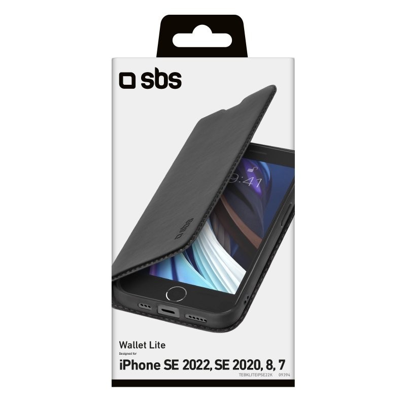 SBS TEBKLITEIPSE22K mobile phone case 11.9 cm (4.7") Wallet case Black