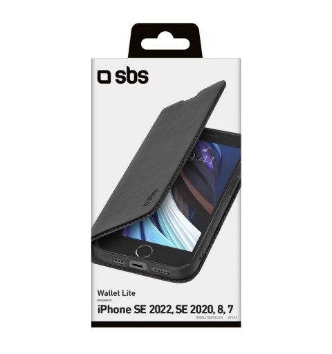 SBS TEBKLITEIPSE22K coque de protection pour téléphones portables 11,9 cm (4.7") Étui avec portefeuille Noir