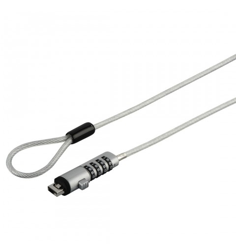 Hama 00054117 câble antivol Argent, Transparent 1,8 m