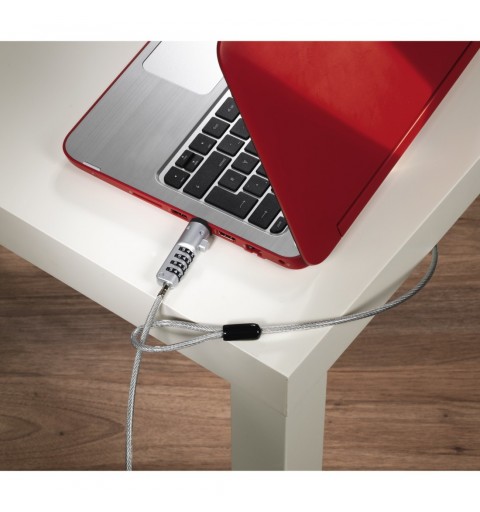 Hama 00054117 cable antirrobo Plata, Transparente 1,8 m