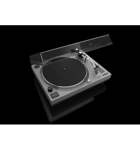 Lenco L-3808 Tourne-disque à entraînement direct Noir, Gris