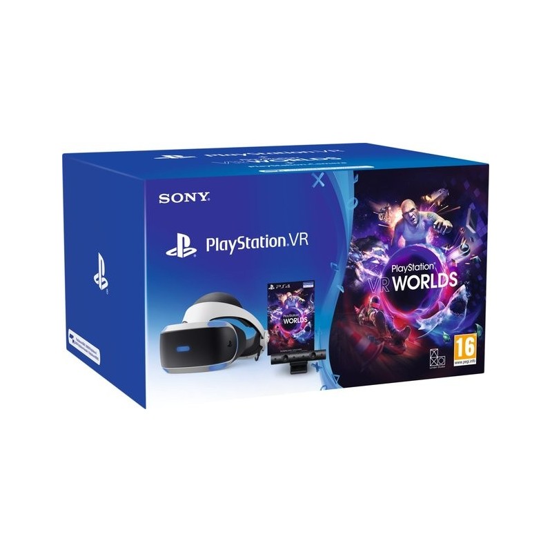 Sony PSVR Mk5 + VR Worlds VCH Occhiali immersivi FPV 610 g Nero, Bianco