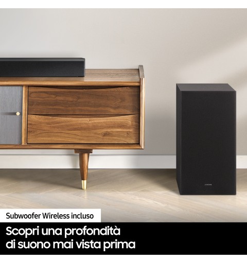 Samsung Soundbar HW-B450 ZF con subwoofer 2.1 canali 300W 2022, bassi profondi, effetto surround, suone ottimizzato, unico