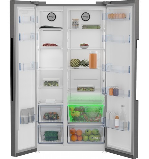 Beko GN1603140XBN frigorifero side-by-side Libera installazione 580 L E Acciaio inossidabile