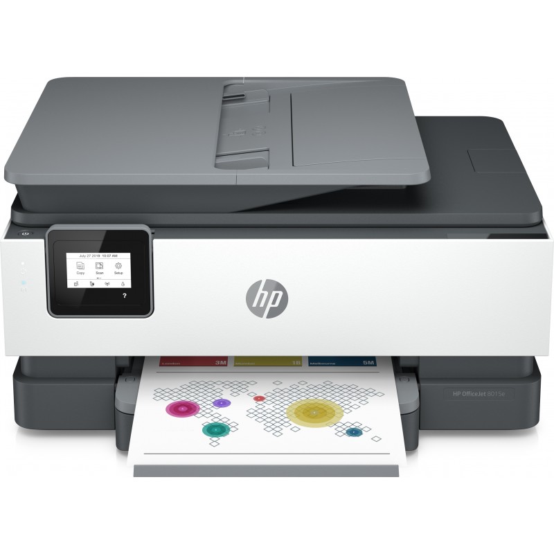 HP OfficeJet 8015e All-in-One Printer, Print, copy, scan, 35-sheet ADF Two-sided printing Capacitive Touchscreen MGD (mono