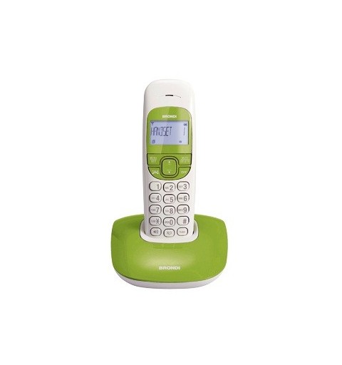 Brondi Nice Telefono DECT Identificatore di chiamata Verde, Bianco