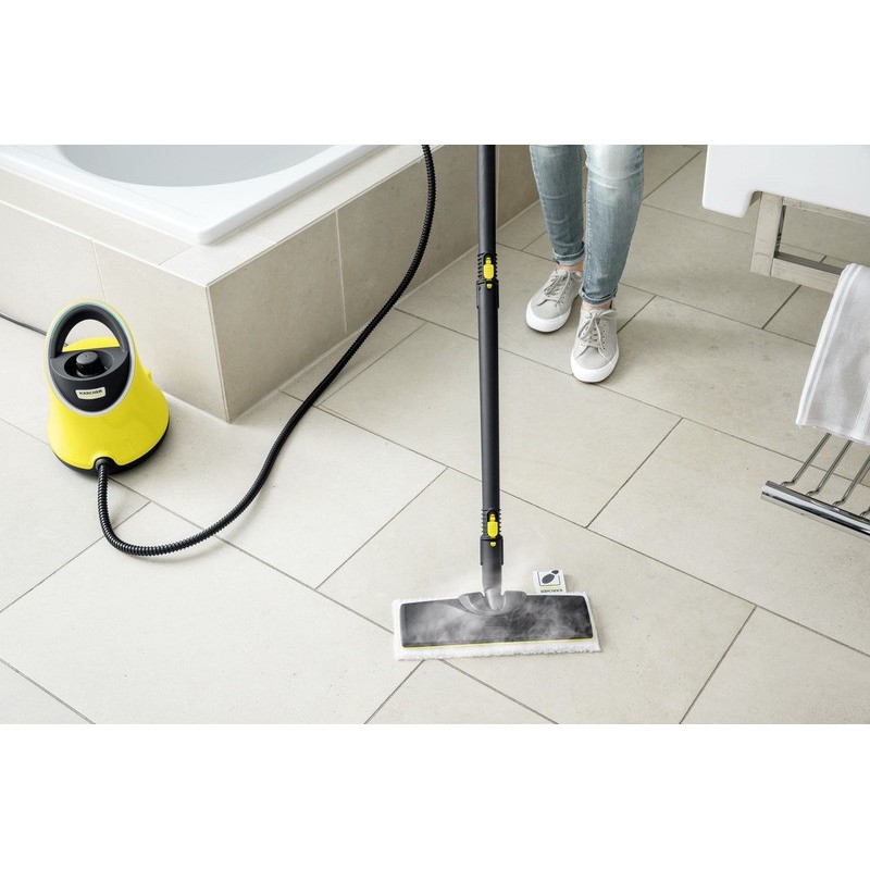 Kärcher SC 2 Deluxe EasyFix Cylinder steam cleaner 1 L 1500 W Black, Yellow