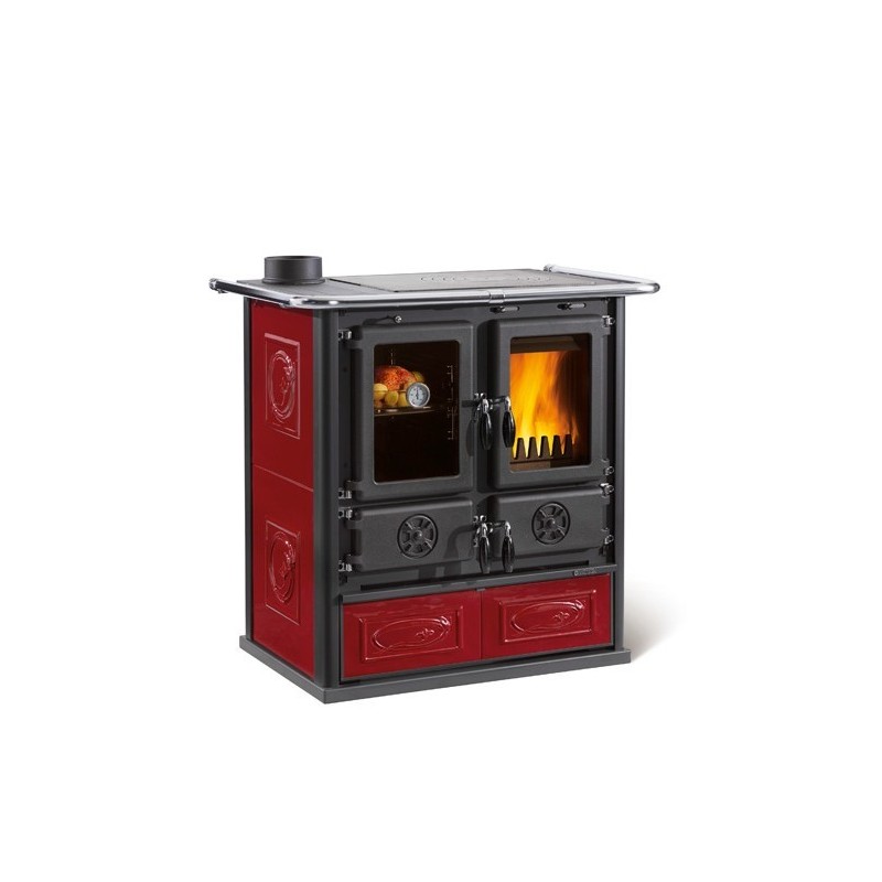 La Nordica ROSETTA SINISTRA BII stove Freestanding Firewood Black, Bordeaux