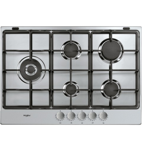 Whirlpool TGML 761 IX Acciaio inossidabile Da incasso 75 cm Gas 5 Fornello(i)