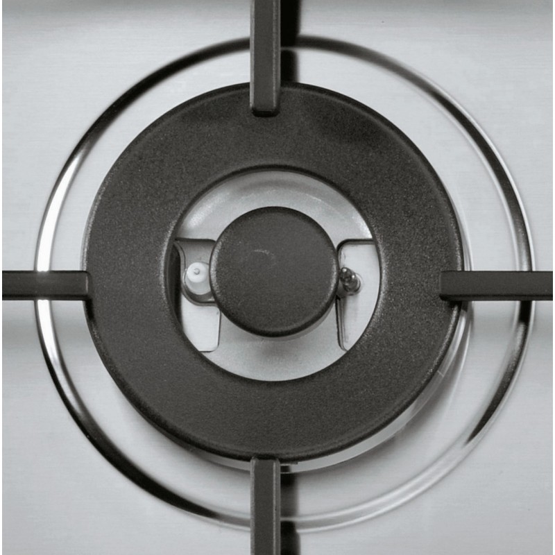 Whirlpool TGML 761 IX Acciaio inossidabile Da incasso 75 cm Gas 5 Fornello(i)