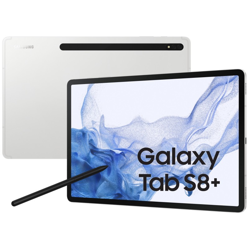 Samsung Galaxy Tab S8+ Galaxy Tab S8+ Tablet Android 12.4 Pollici Wi-Fi RAM 8 GB 256 GB Tablet Android 12 Silver [Versione