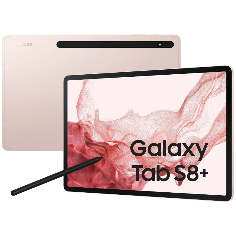 Samsung Galaxy Tab S8+ Galaxy Tab S8+ Tablet Android 12.4 Pollici Wi-Fi RAM 8 GB 256 GB Tablet Android 12 Pink Gold [Versione