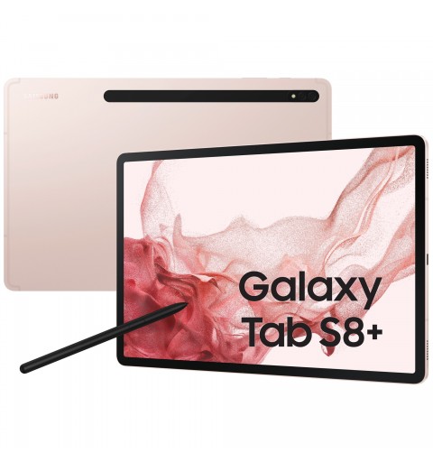 Samsung Galaxy Tab S8+ Galaxy Tab S8+ Tablet Android 12.4 Pollici Wi-Fi RAM 8 GB 256 GB Tablet Android 12 Pink Gold [Versione