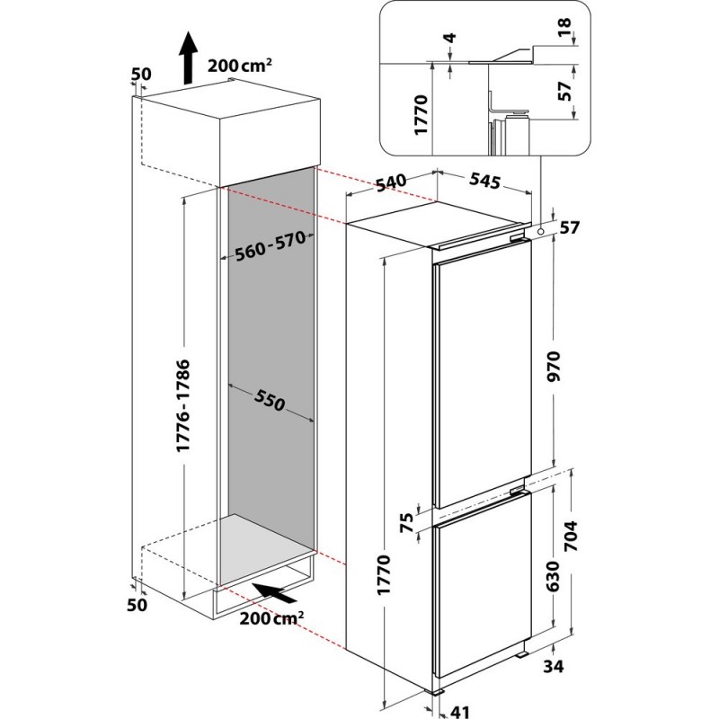 Indesit B 18 A1 D S I 1 Kühl- und Gefrierkombination Integriert 273 l F Weiß