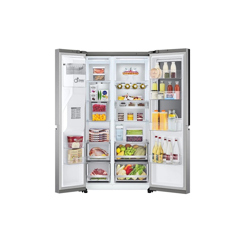 LG GSXV91PZAE frigo américain Autoportante 635 L E Noir, Acier inoxydable