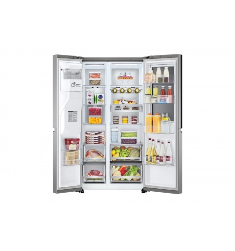 LG GSXV91PZAE side-by-side refrigerator Freestanding 635 L E Black, Stainless steel