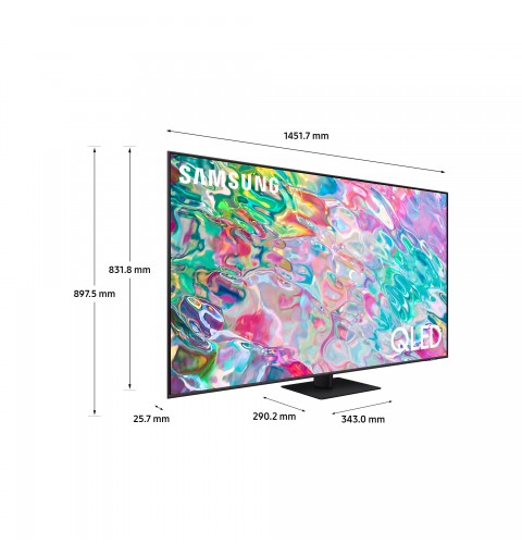 Samsung Series 7 TV QLED 4K 65” QE65Q70B Smart TV Wi-Fi Titan Gray 2022, Processore Quantum 4K, Retroilluminazione LED, Gaming