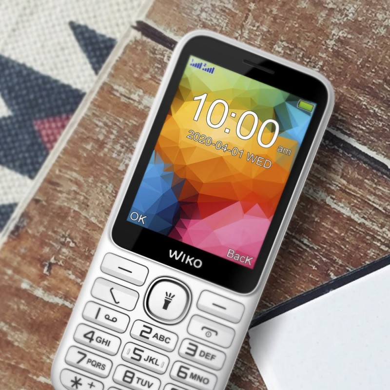 Wiko F200 5,84 cm (2.3") 96 g Blanc Téléphone numérique