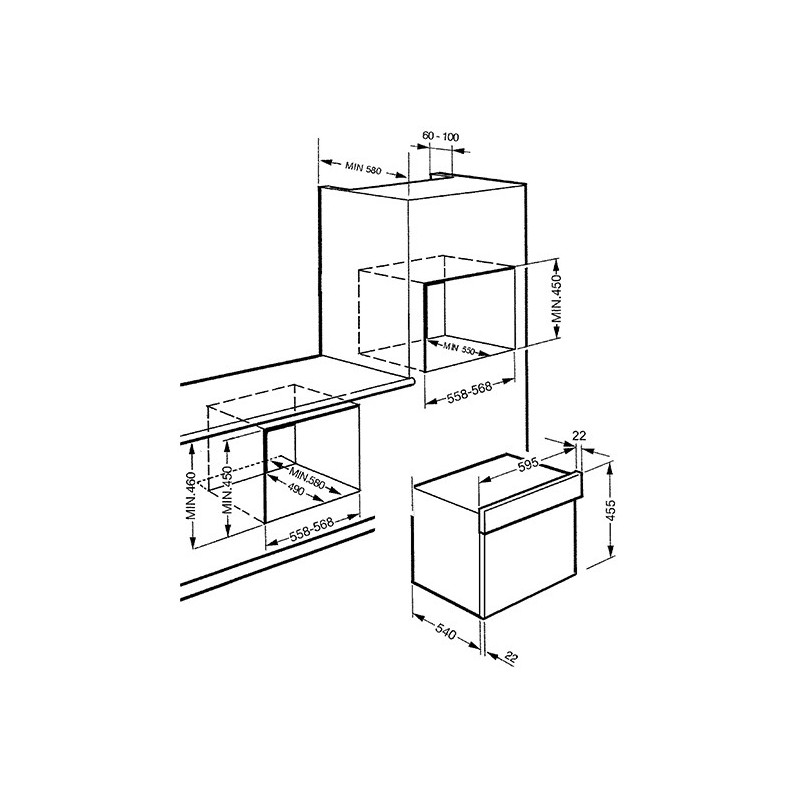 Smeg SF4400MCX Backofen 38 l Edelstahl