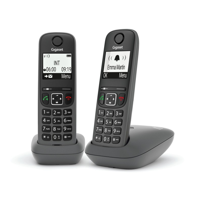 Gigaset AS490 Duo Telefono analogico DECT Identificatore di chiamata Nero