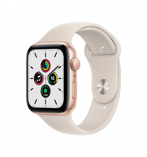 Apple Watch SE GPS, 44mm Cassa in Alluminio color Oro con Cinturino Sport Galassia