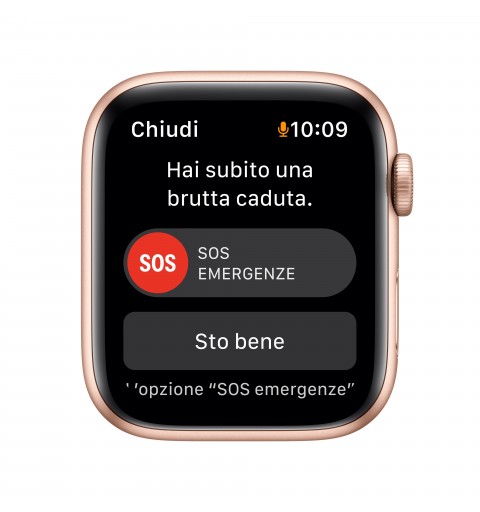 Apple Watch SE GPS, 44mm Cassa in Alluminio color Oro con Cinturino Sport Galassia