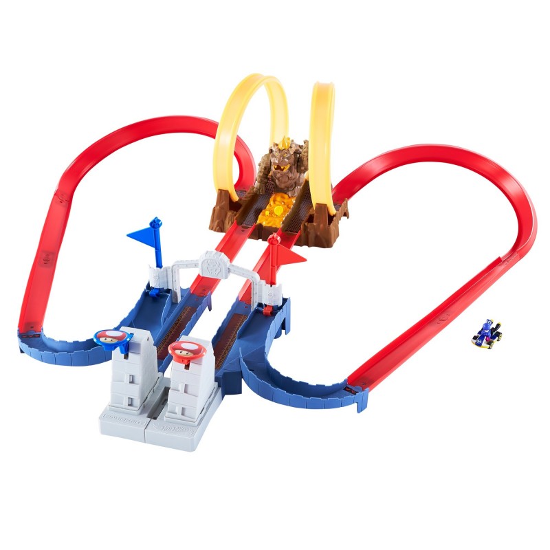 Hot Wheels Mario Kart Coffret Course Chaotique Au Château De Bowser