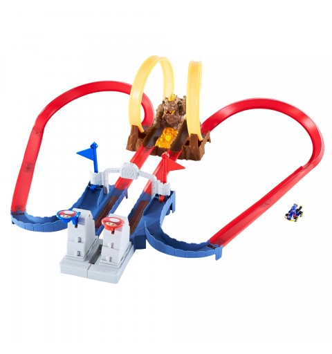 Hot Wheels Mario Kart Coffret Course Chaotique Au Château De Bowser