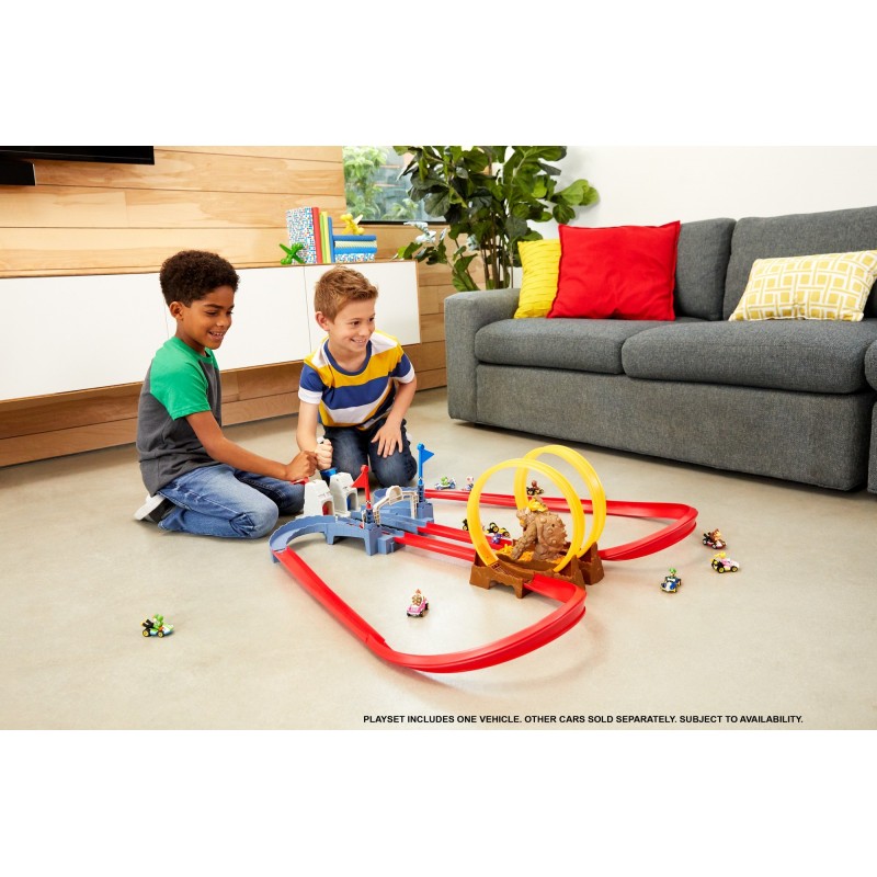 Hot Wheels Mario Kart Coffret Course Chaotique Au Château De Bowser