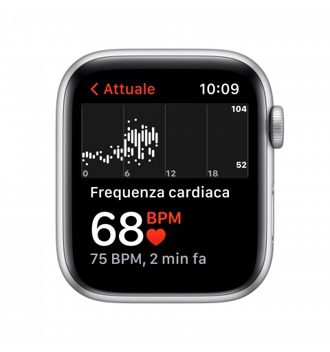 Apple Watch SE 44 mm OLED Argent GPS (satellite)