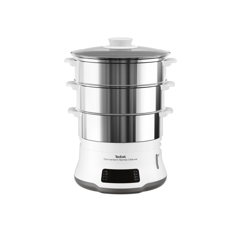 Tefal Convenient Series Deluxe VC502D10 steam cooker 3 basket(s) Countertop 900 W Stainless steel, White