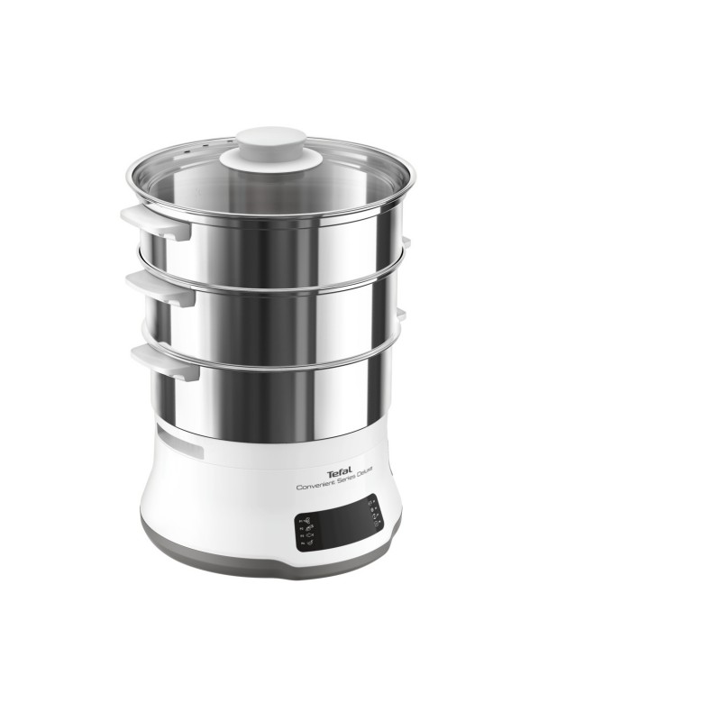 Tefal Convenient Series Deluxe VC502D10 steam cooker 3 basket(s) Countertop 900 W Stainless steel, White