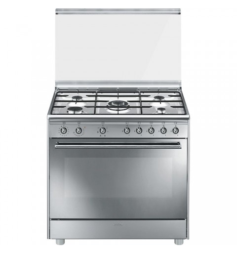 Smeg SX91SV9 cooker Range cooker Gas Silver, Stainless steel A