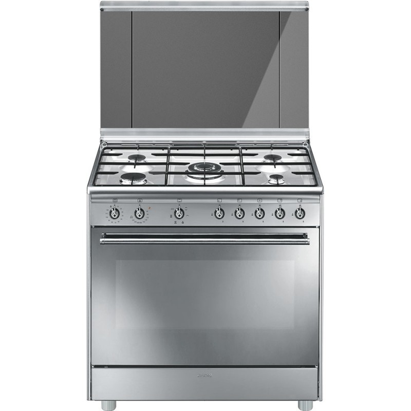Smeg SX91SV9 cooker Range cooker Gas Silver, Stainless steel A