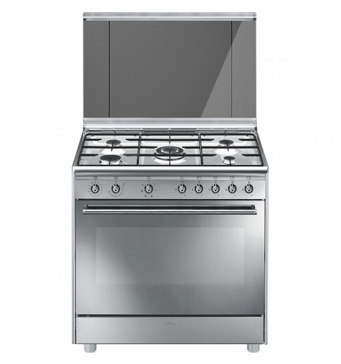 Smeg SX91SV9 cooker Range cooker Gas Silver, Stainless steel A