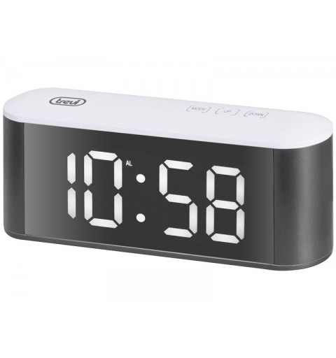 Trevi EC 883 BL Reloj de sobremesa digital Rectangular Negro, Blanco