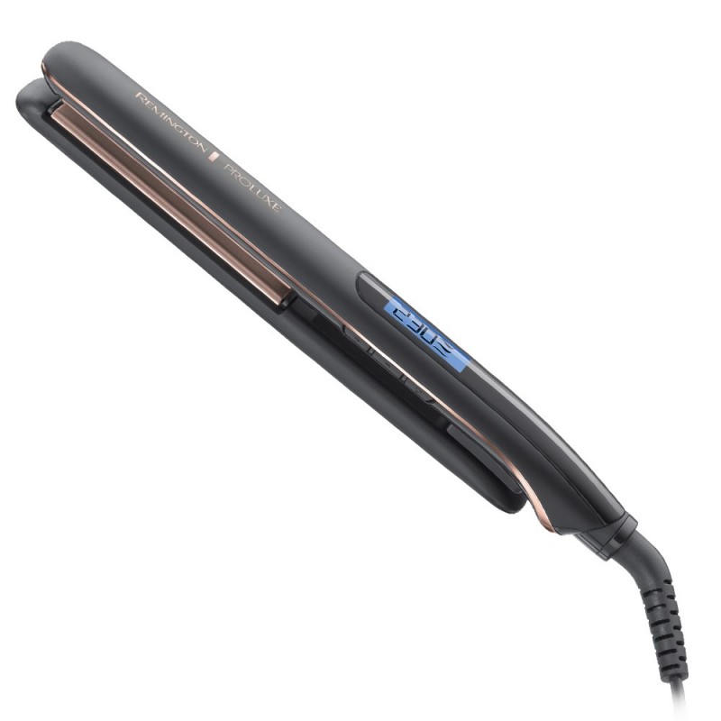 Remington PROLuxe Midnight Edition Plancha de pelo Caliente Negro, Oro rosa  3 m