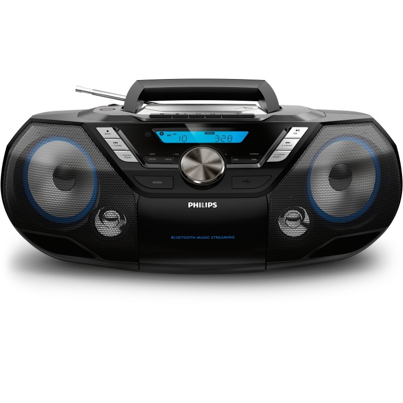 Philips AZB798T 12 impianto stereo portatile Analogico e digitale 12 W Nero