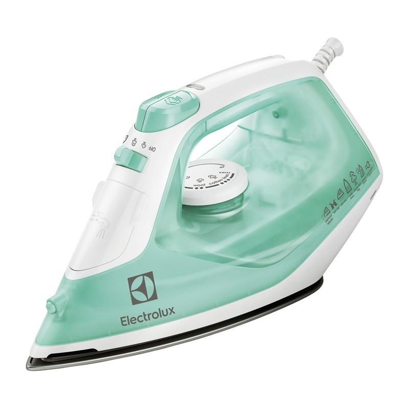Electrolux EDB1720 Dry & Steam iron Stainless Steel soleplate 2200 W Mint colour, White
