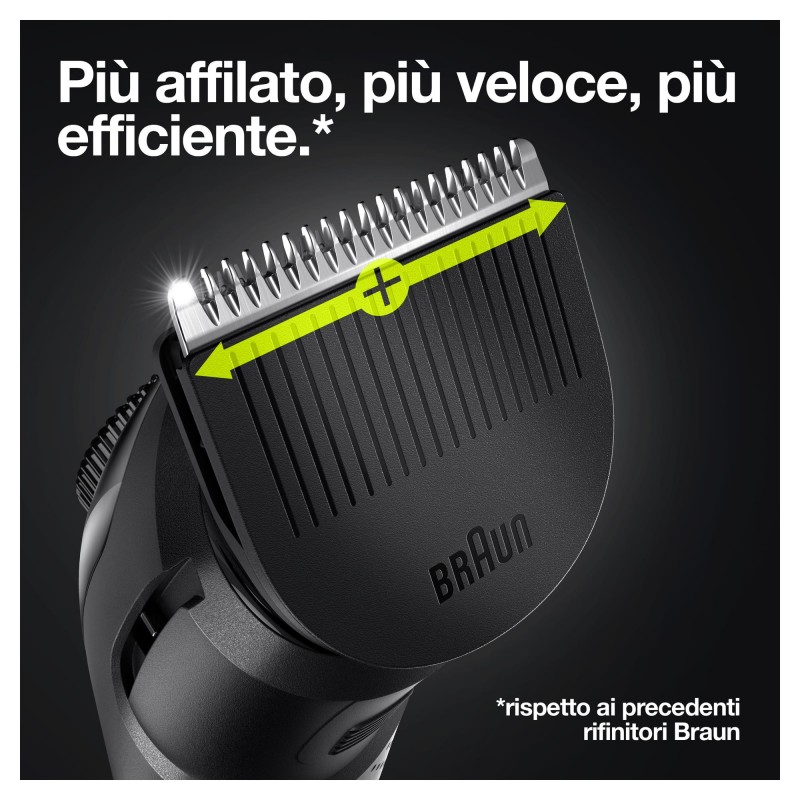 Braun BeardTrimmer 5 Regolabarba 3 BT5340, Regolabarba Uomo, Tagliacapelli, Per Viso, Capelli