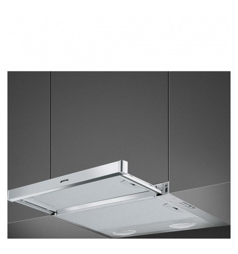 Smeg KSET61E2 cooker hood Semi built-in (pull out) Silver 315 m³ h D