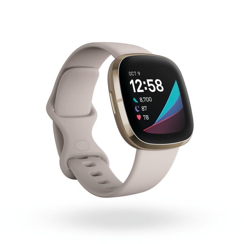 Fitbit Sense 4,01 cm (1.58 Zoll) 40 mm AMOLED Weiß GPS