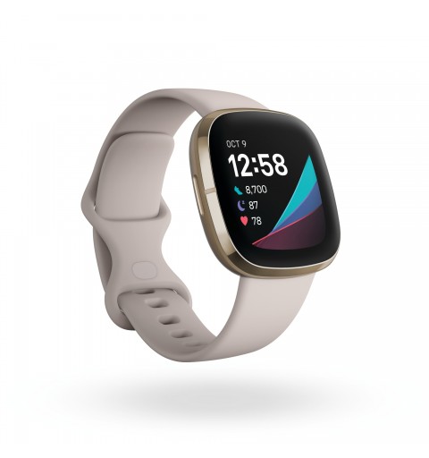 Fitbit Sense 4,01 cm (1.58") 40 mm AMOLED Bianco GPS (satellitare)