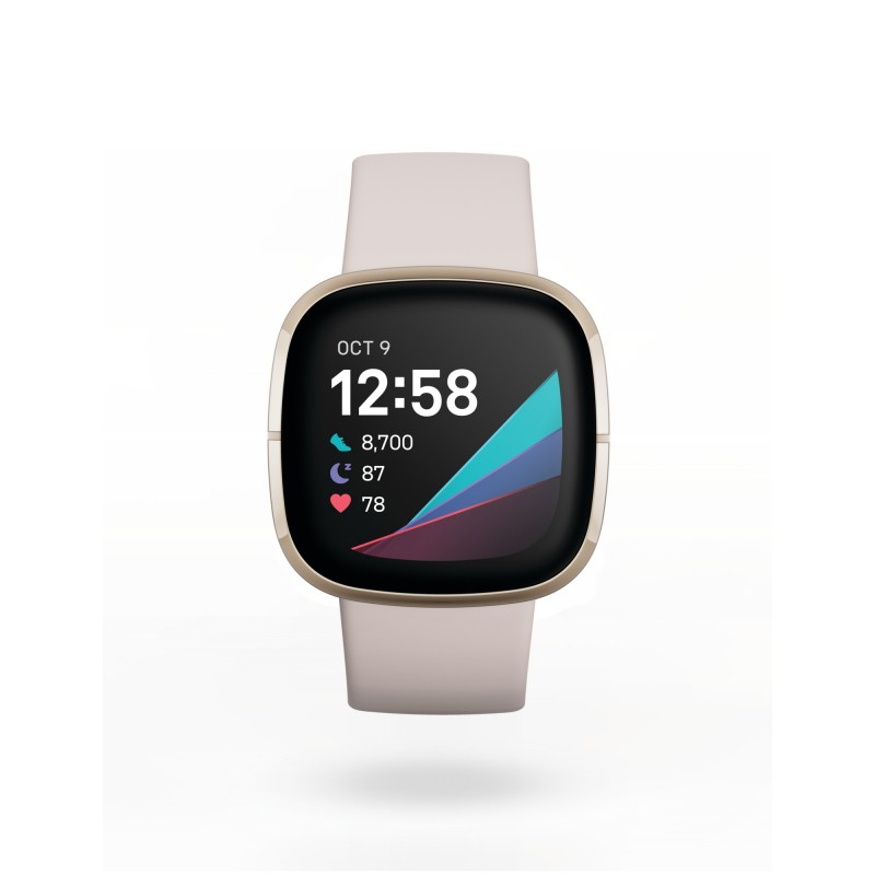 Fitbit Sense 4,01 cm (1.58") 40 mm AMOLED Bianco GPS (satellitare)