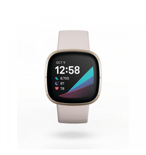 Fitbit Sense 4,01 cm (1.58") 40 mm AMOLED Bianco GPS (satellitare)