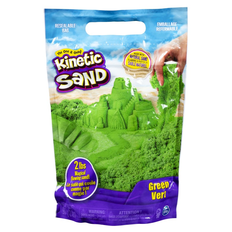 Kinetic Sand , Sacchetto con 907Gr di Sabbia Colorata Modellabile, dai 3 Anni