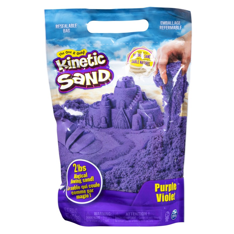 Kinetic Sand , Sacchetto con 907Gr di Sabbia Colorata Modellabile, dai 3 Anni