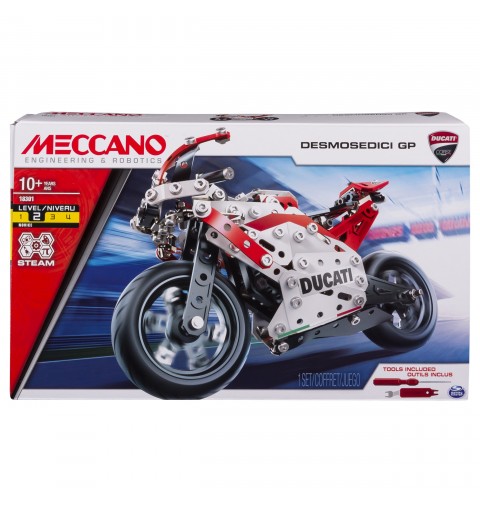 Meccano by Erector Ducati Desmosedici GP STEM Building Kit with Coil-spring Suspension, for Ages 10 and Up