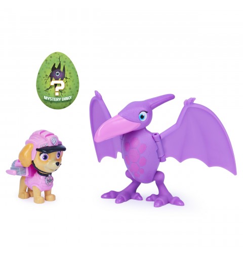 PAW Patrol , Coffret de figurines articulées Dino Rescue Stella et dinosaure, pour les enfants à partir de 3 ans